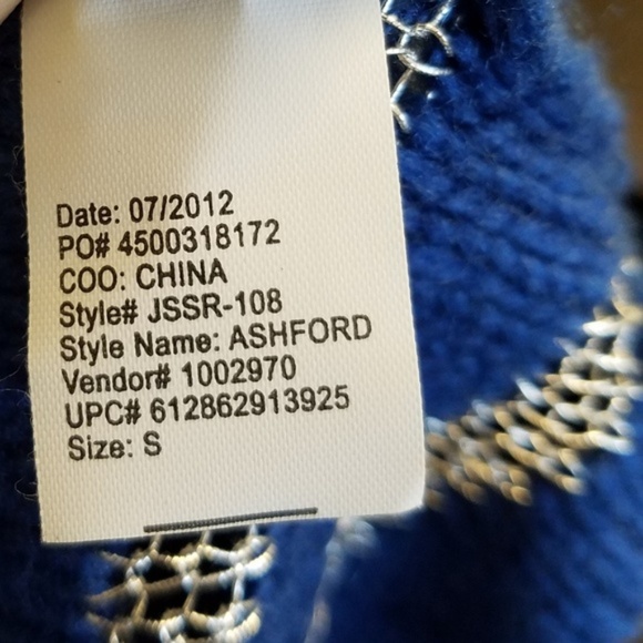 Striped Cobalt Blue and Silver Ashford Sweater - Picture 5 of 7